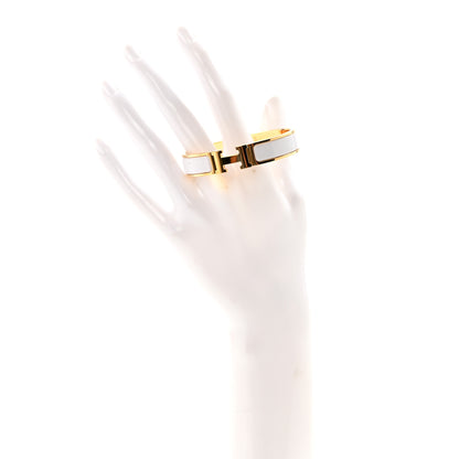 Hermes Enamel Narrow Clic Clac H Bracelet PM White 2 of 5