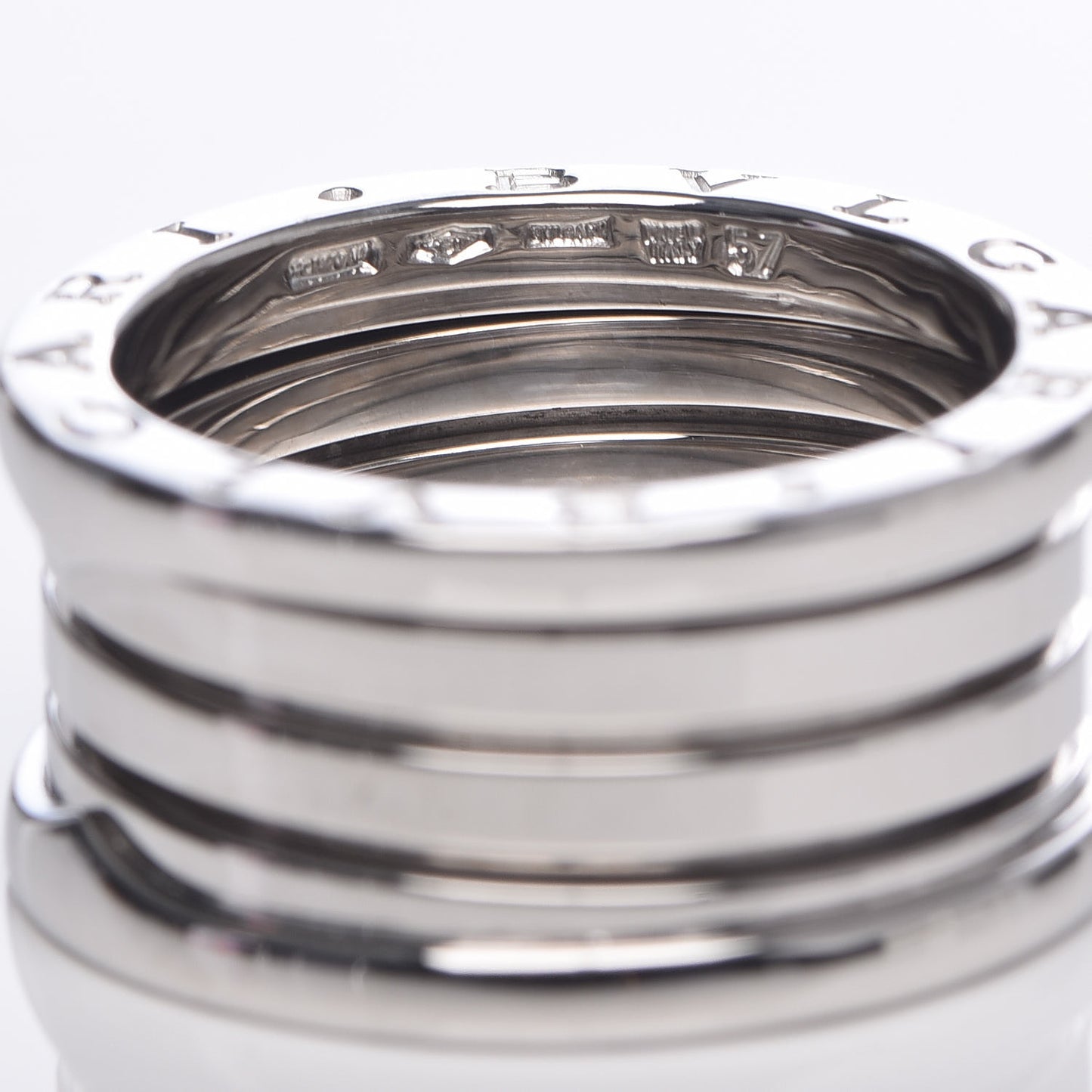 18K White Gold B.Zero1 Four-Band Ring 57 8