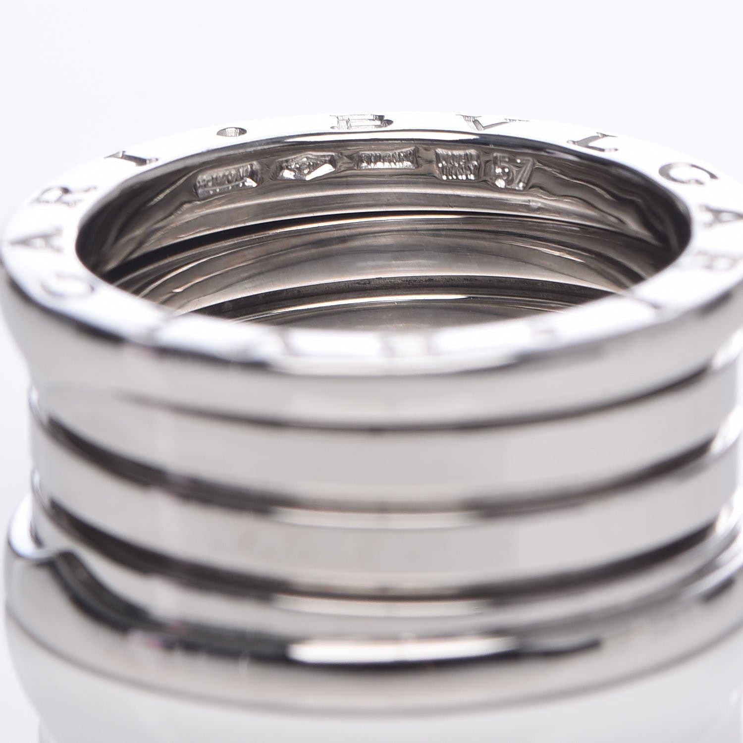 Bulgari 18K White Gold B.Zero1 Four-Band Ring 57 8 5 of 5