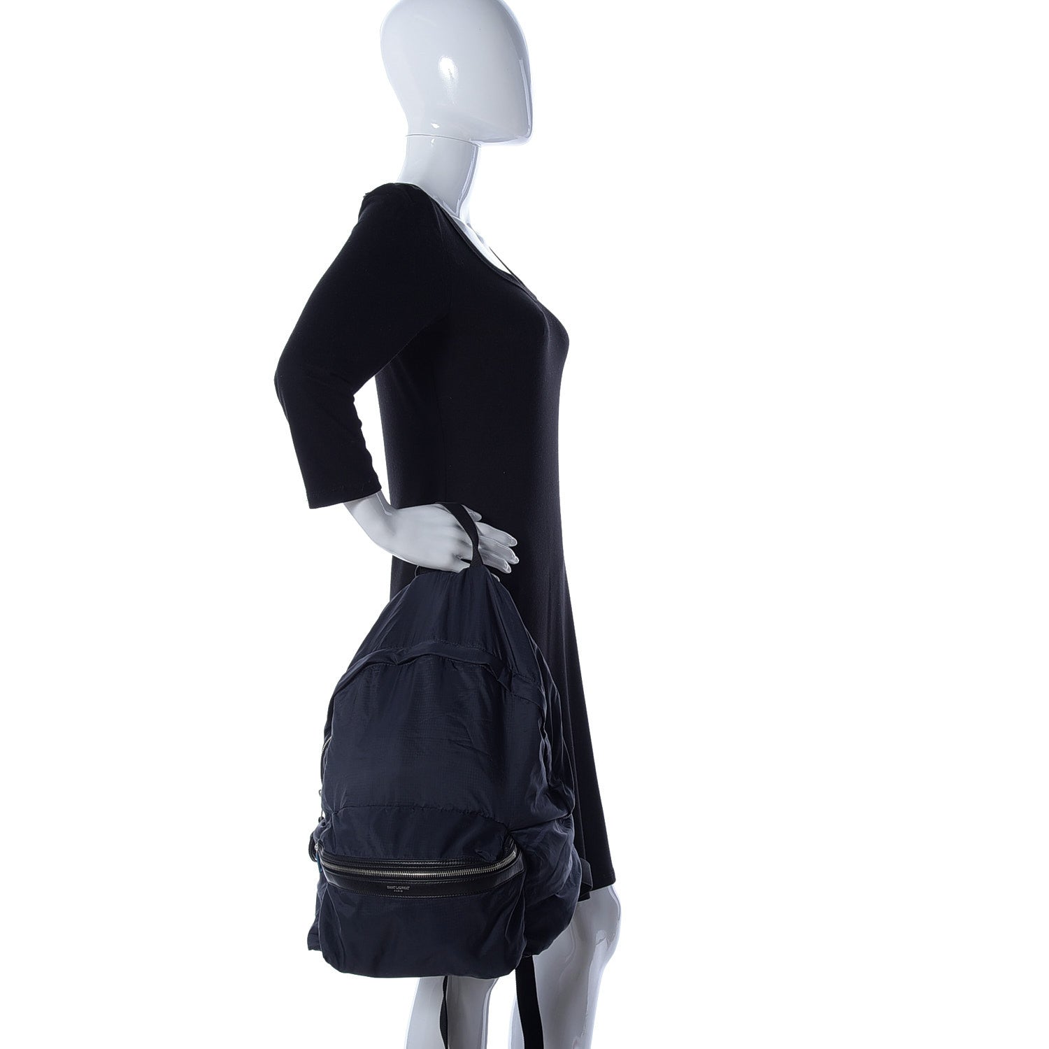 Saint Laurent Nylon City Fold Up Backpack Belt Bag Navy 2 of 18