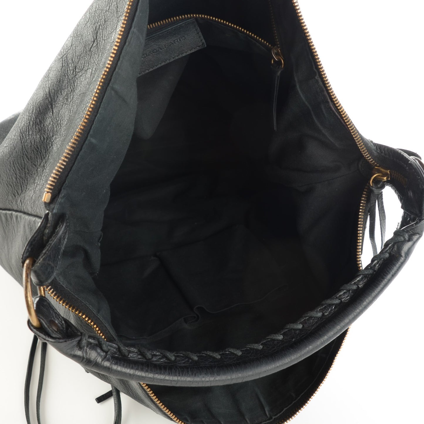 Agneau Classic Hardware Day Hobo Black
