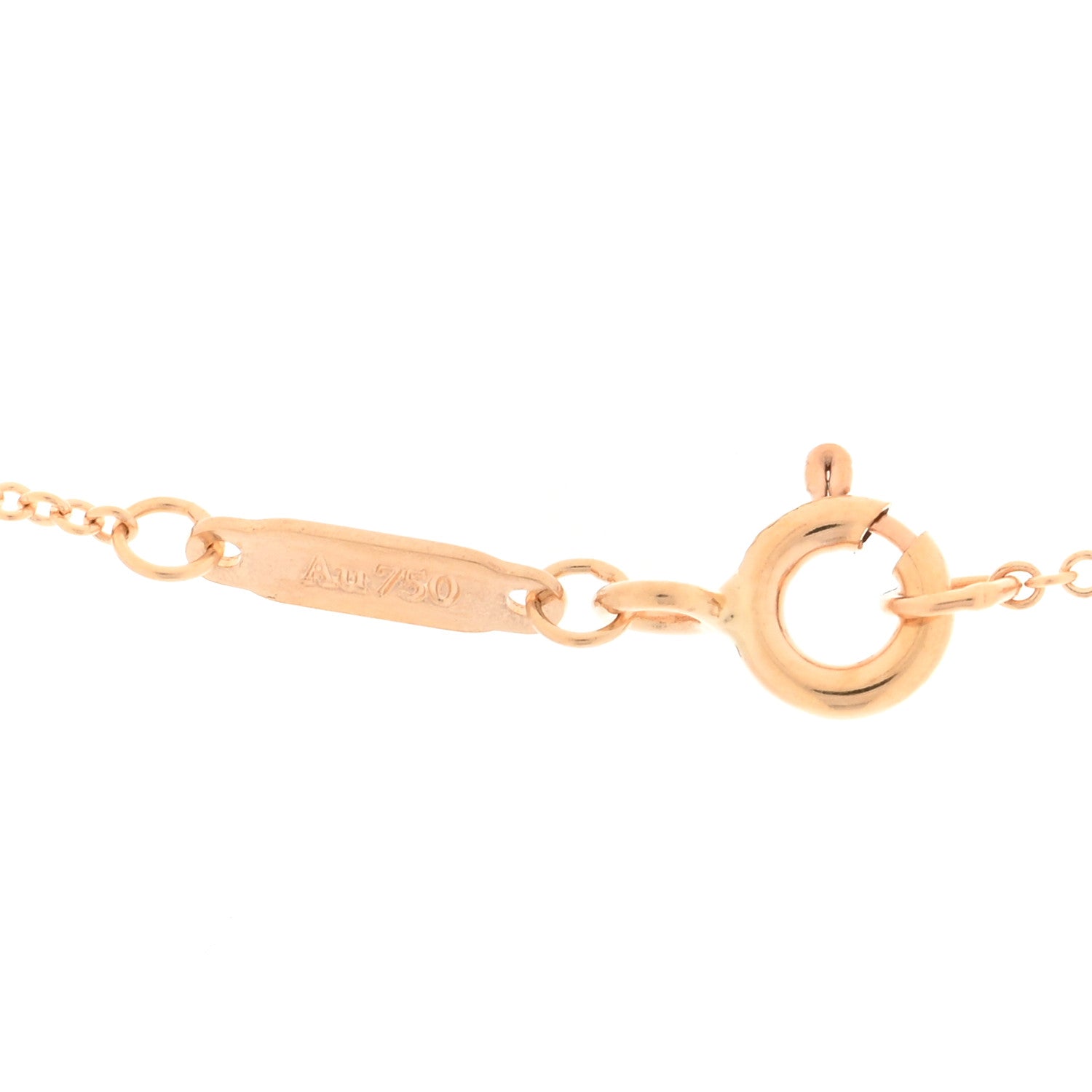 Tiffany 18K Rose Gold Ampersand Pendant Necklace 3 of 6