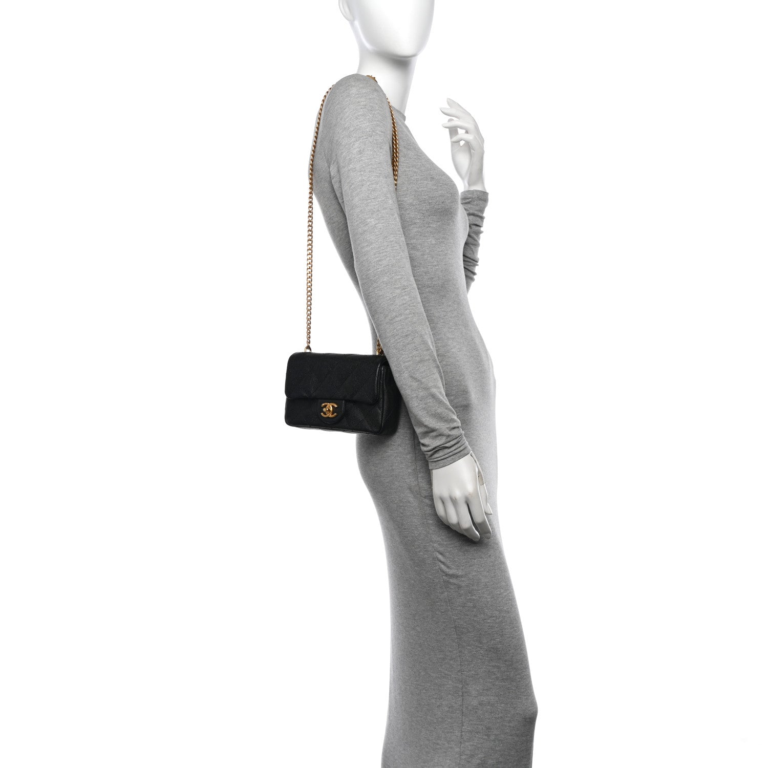 Chanel Caviar Quilted Mini Sweetheart Flap Black 2 of 11