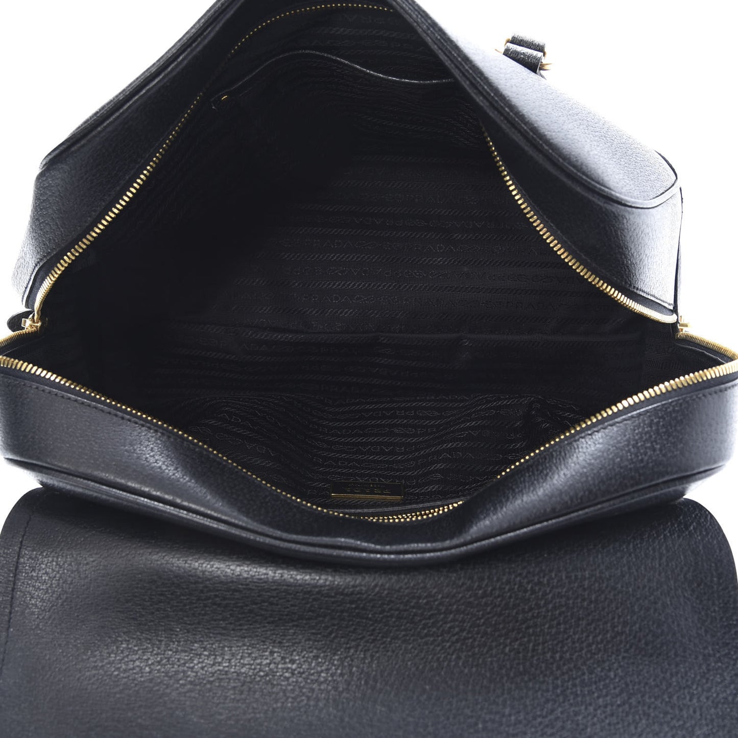 Goatskin Cerniera Pushlock Satchel Black