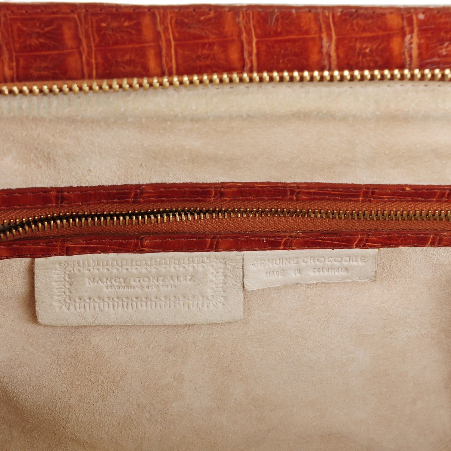 Crocodile Frame Bag Brown