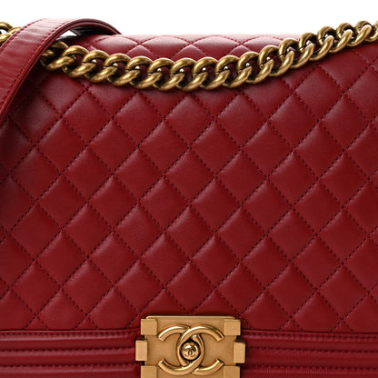 Chanel Lambskin Quilted New Medium Boy Flap Red 8 of 10