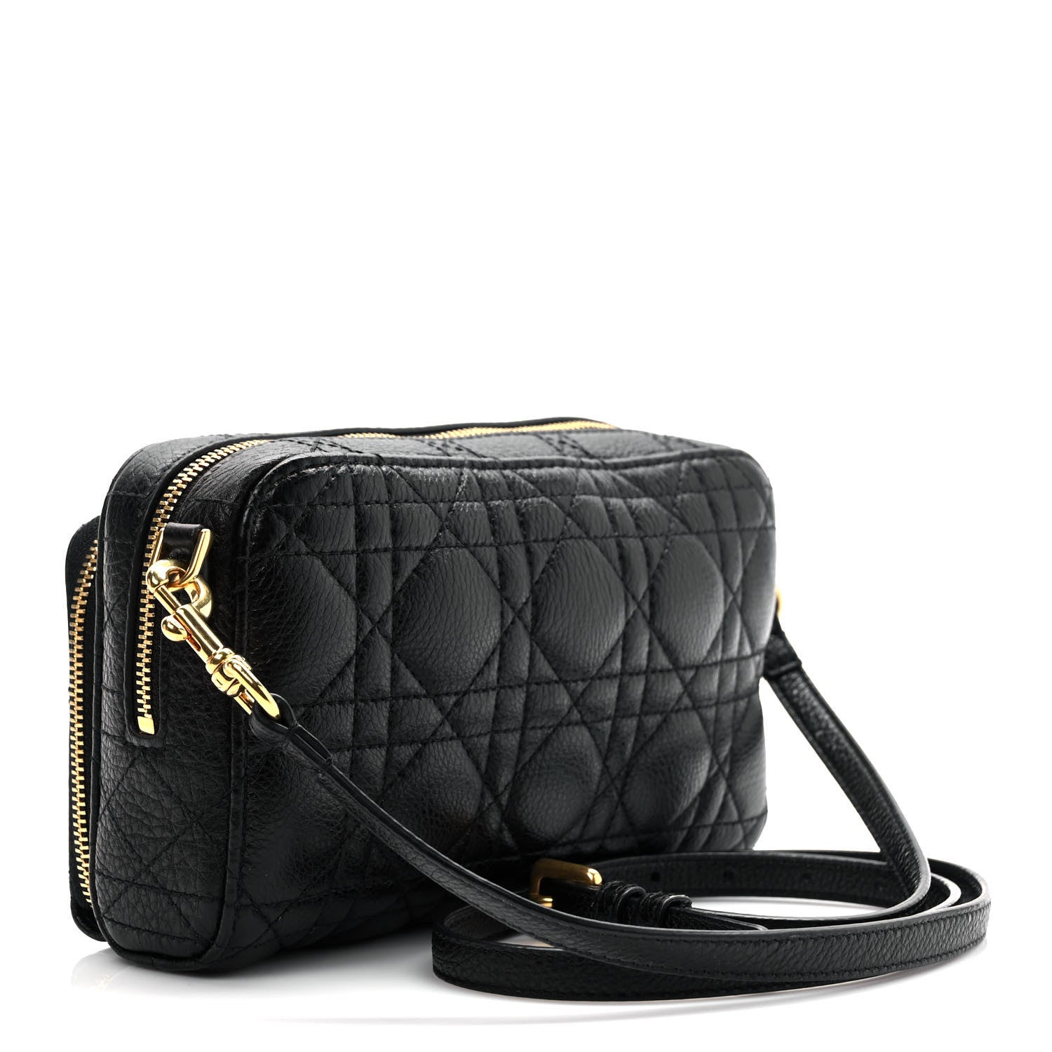 Christian Dior Supple Calfskin Caro Double Pouch Black 3 of 8