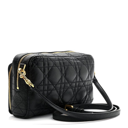 Christian Dior Supple Calfskin Caro Double Pouch Black 3 of 8