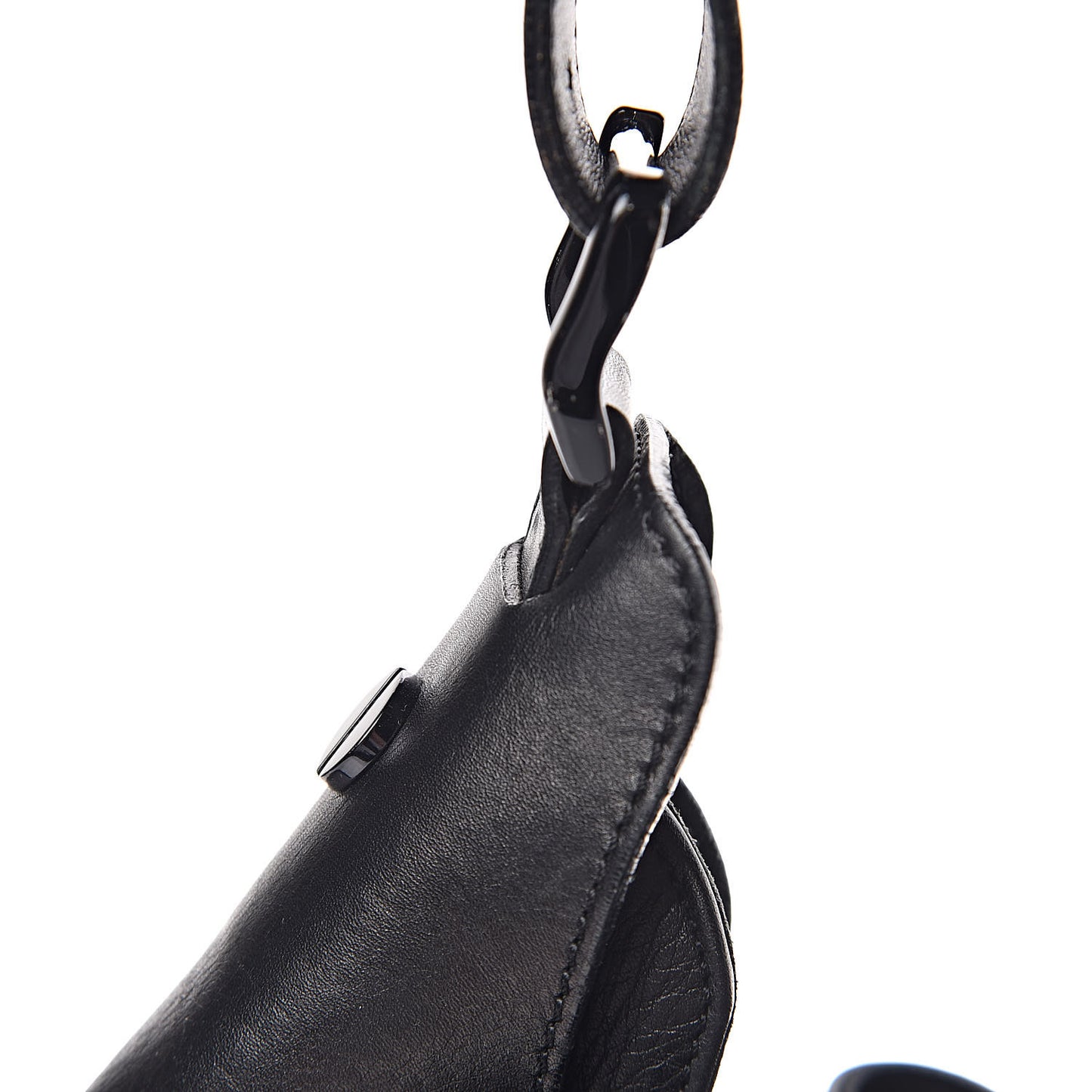 Calfskin Mason Warrior Studded Hobo Black