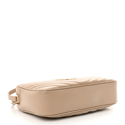 Saint Laurent Calfskin Matelasse Monogram Lou Camera Bag Dark Beige 4 of 12