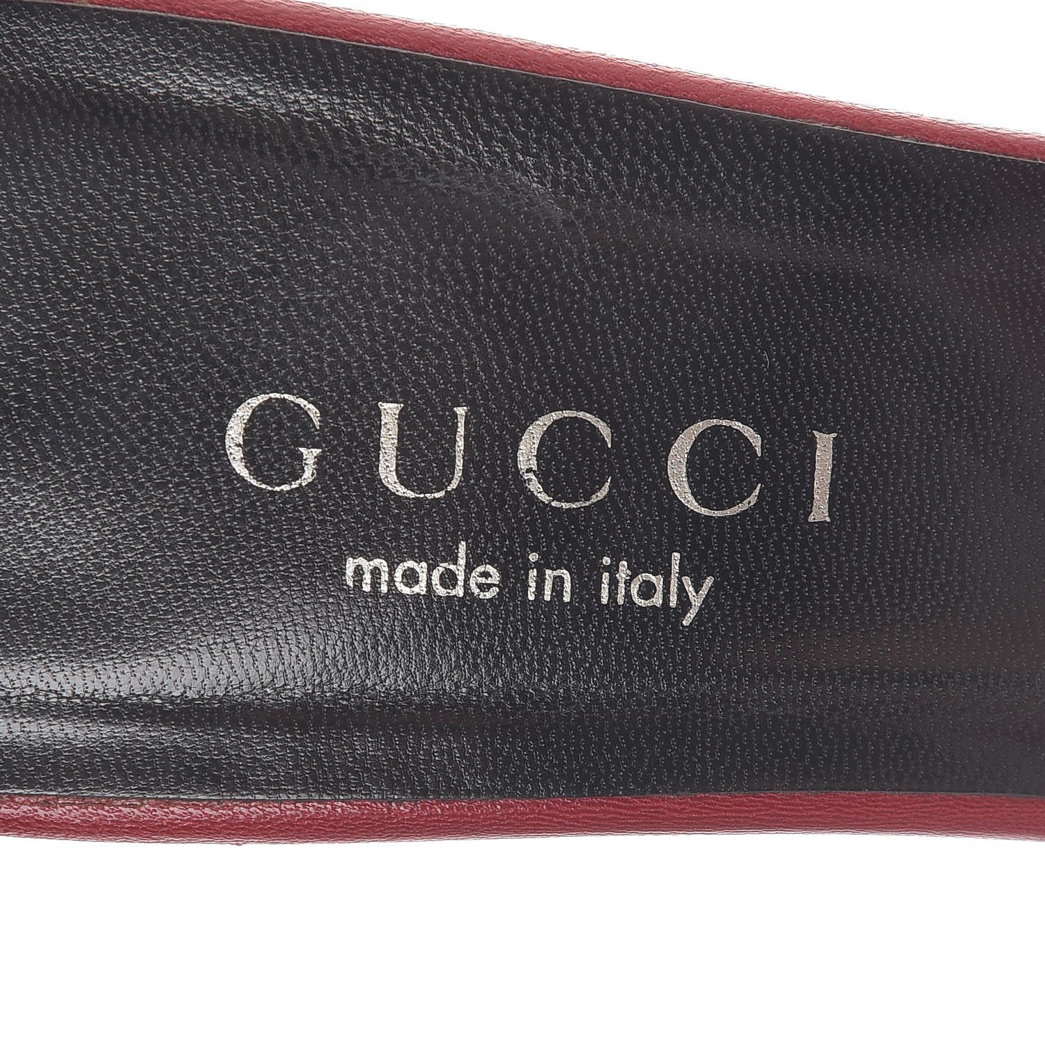 Gucci Calfskin PVC Mid Heel Slide Sandals 9 Red 9 of 9