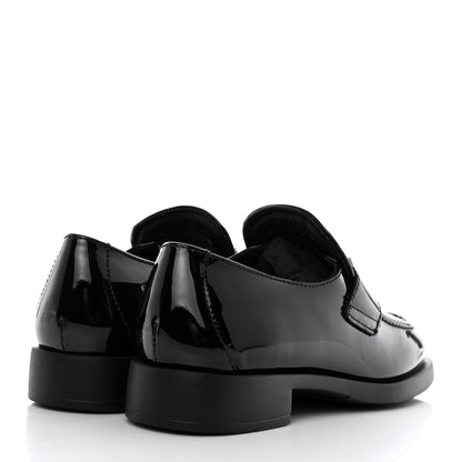 Prada Vernice Triangle 25mm Loafers 35 Black 4 of 8