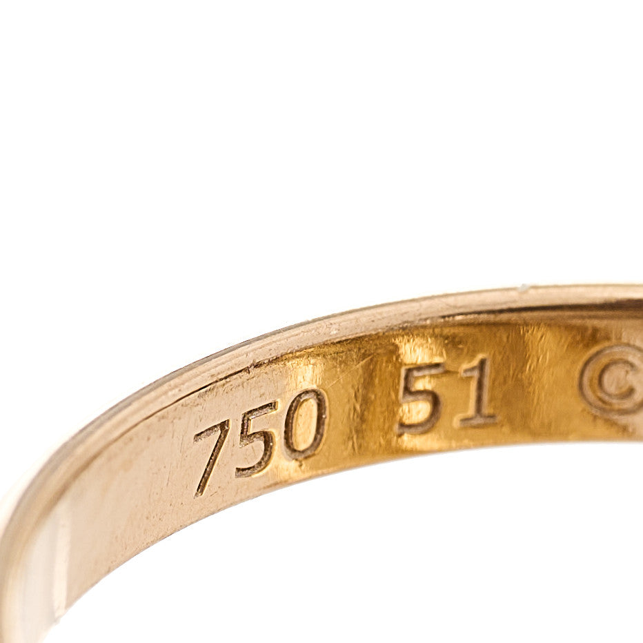 18K Pink Yellow White Gold Diamond Trinity 6 Band Ring 51 5.75