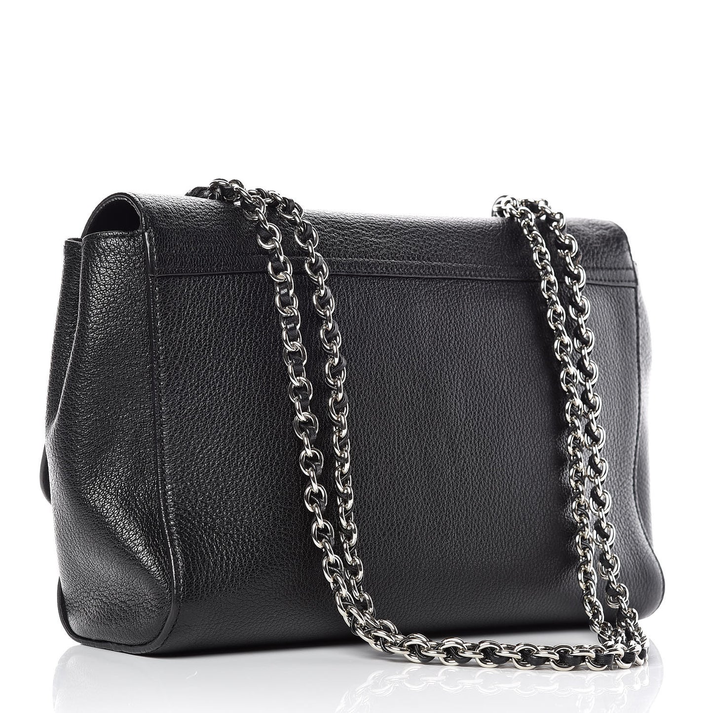 Glossy Goatskin Medium Lily Black