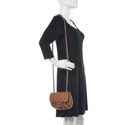 Chanel Washed Lambskin Mini Chain Around Messenger Brown 2 of 12