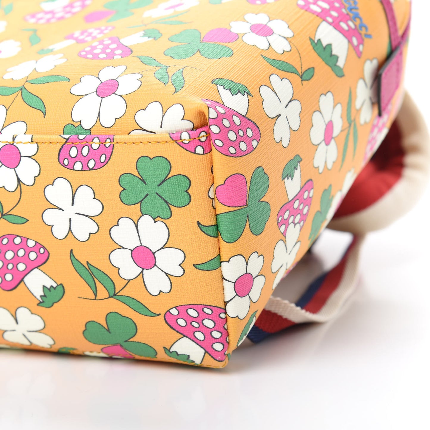 Canvas Childrens Flower Mushroom Print Backpack
