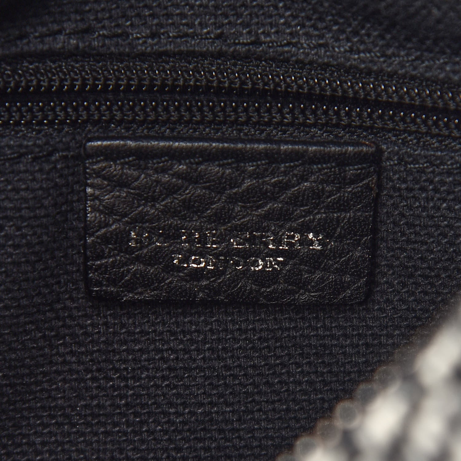Burberry Wool Herringbone Hobo Black White 5 of 8