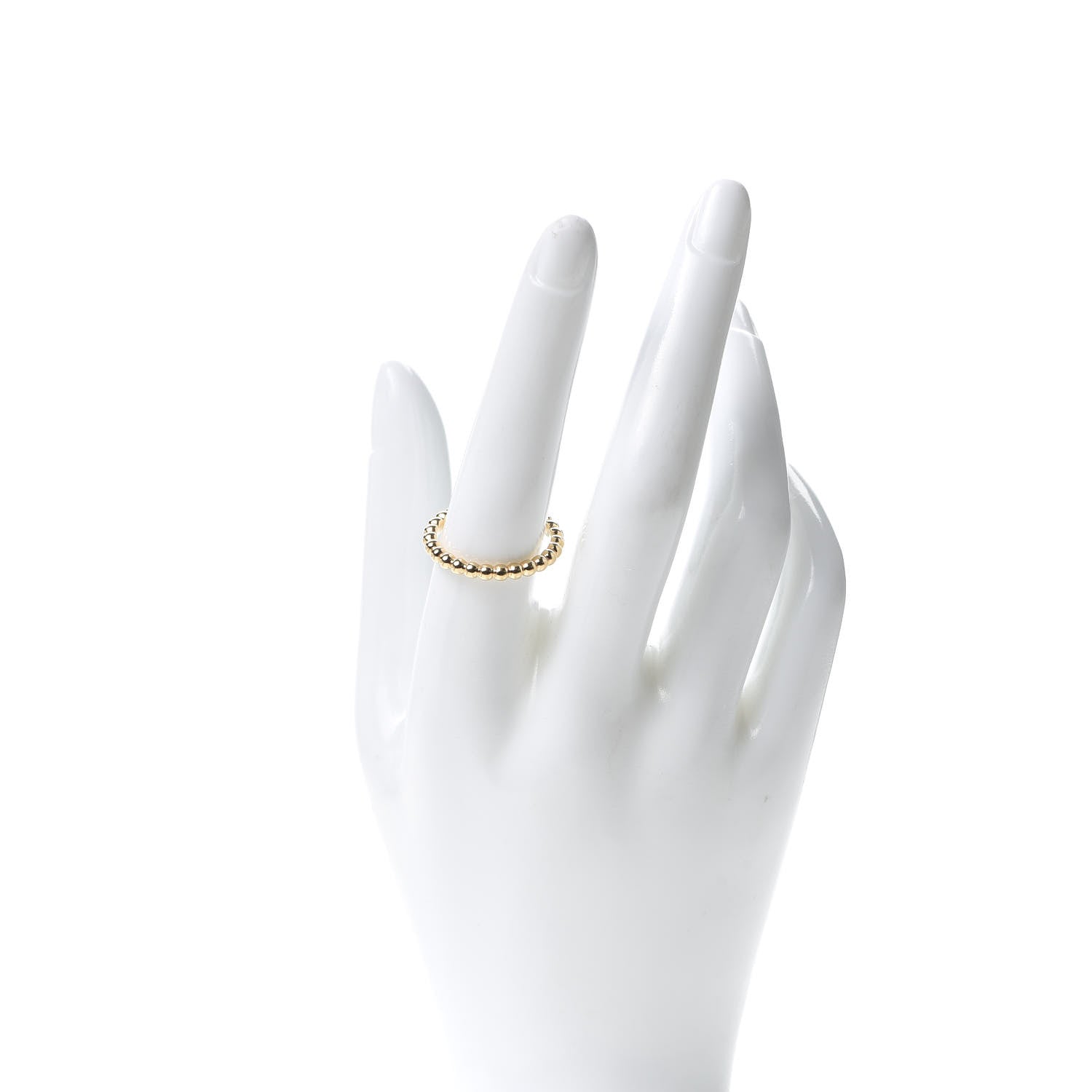 Van Cleef & Arpels 18K Yellow Gold Medium Perlee Ring 58 8.25 2 of 6
