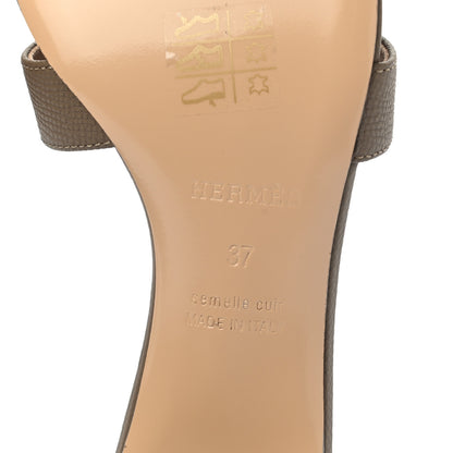 Hermes Epsom Oasis Sandals 37 Etoupe 6 of 9