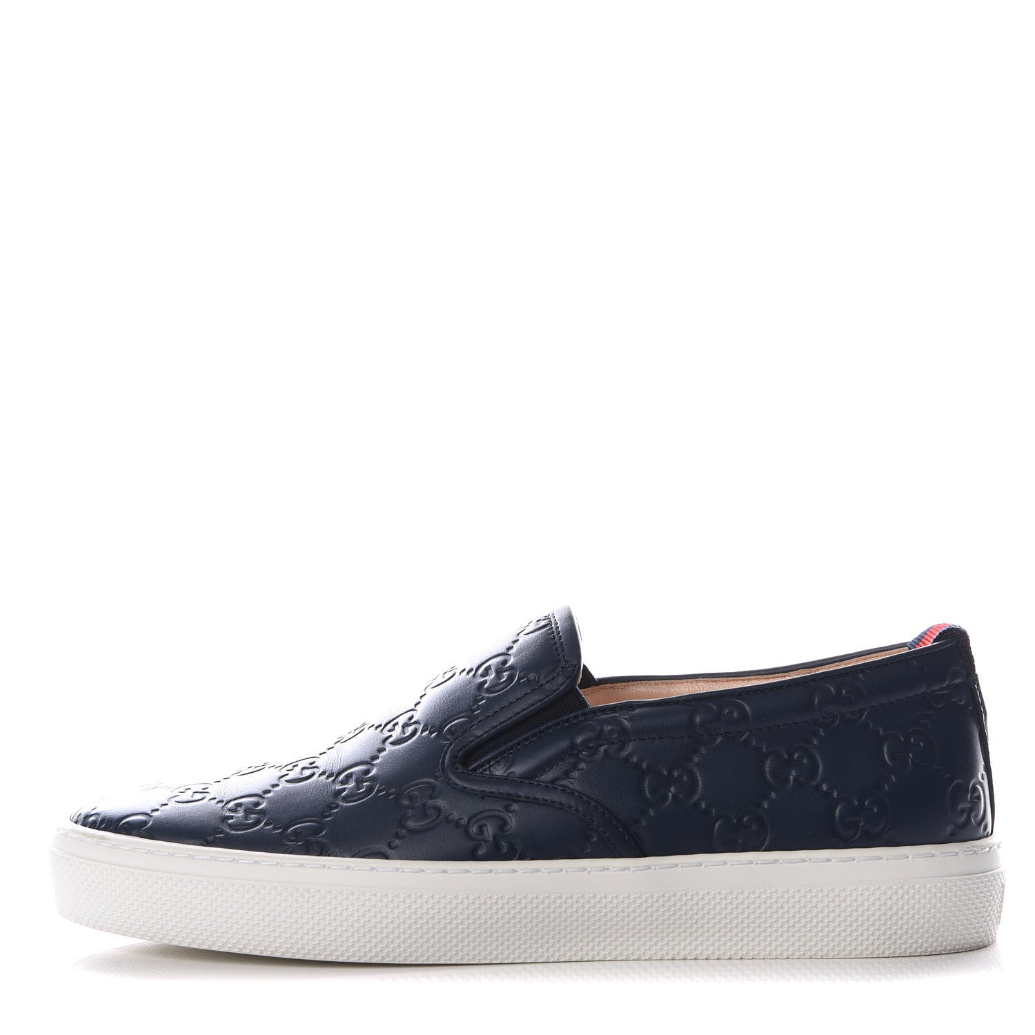 Gucci Guccissima Womens Dublin Slip On Sneakers 40 Navy 1 of 7