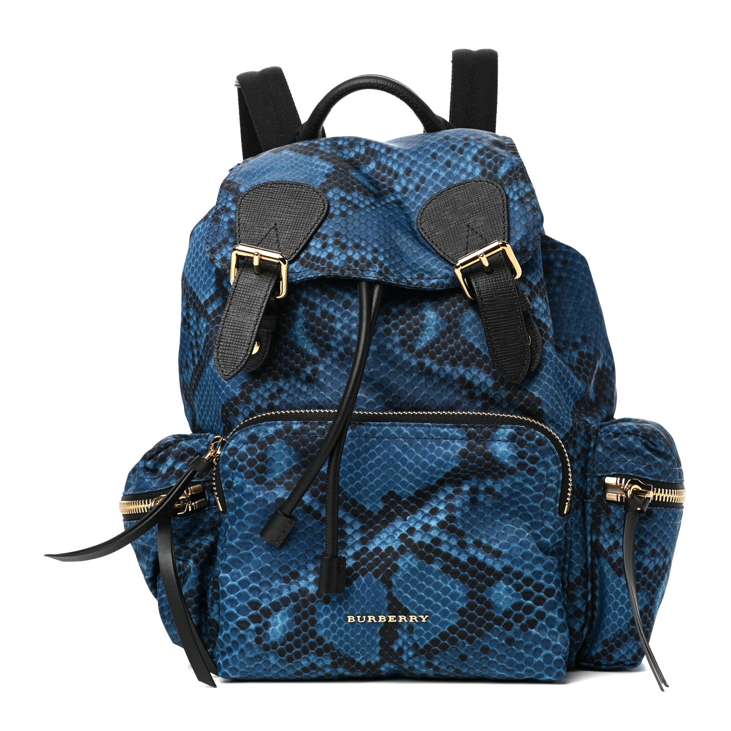 Burberry Nylon Python Print Medium Rucksack Backpack Blue 1 of 9