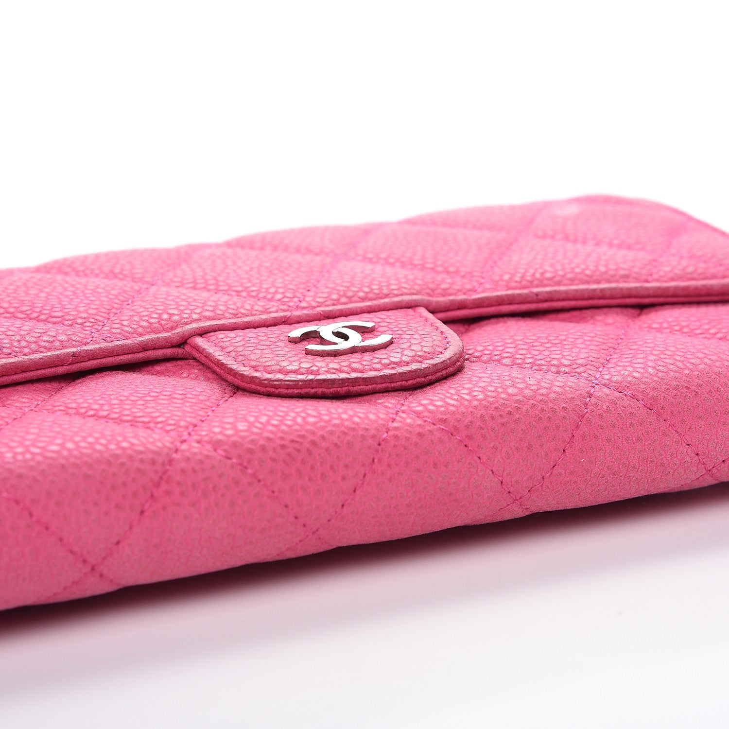 Chanel Iridescent Caviar Quilted Large Flap Wallet Pink 16 of 18