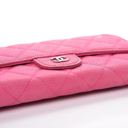 Chanel Iridescent Caviar Quilted Large Flap Wallet Pink 16 of 18