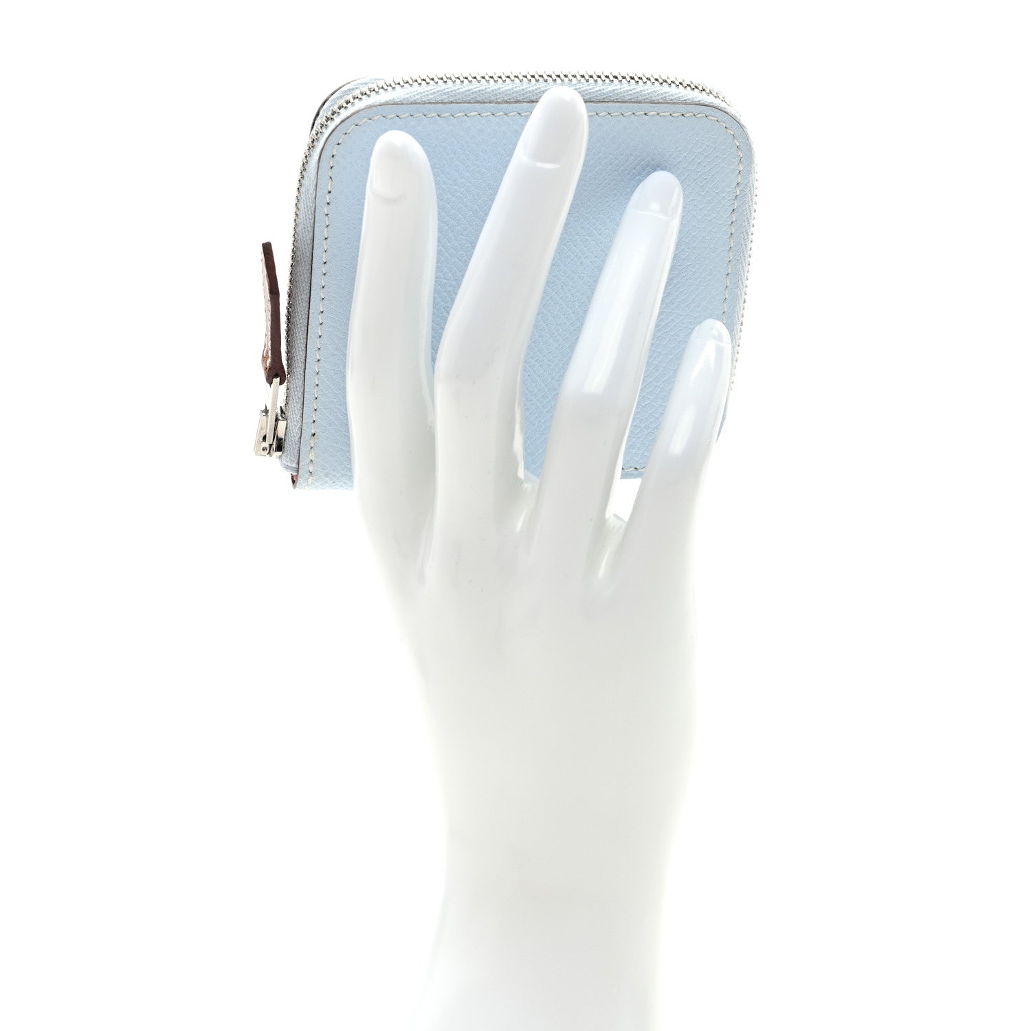 Hermes Epsom Silk'In Coin Purse Bleu Brume 2 of 7