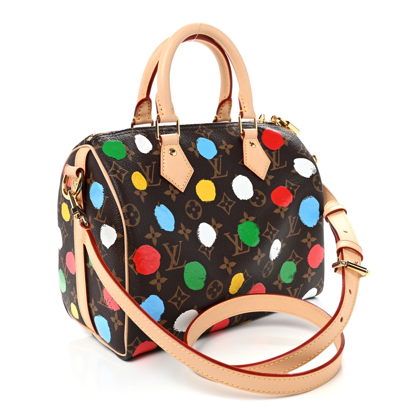 LV X YK Monogram Speedy Bandouliere 25 Multicolor