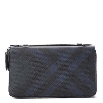Burberry London Check Travel Wallet Navy Black 1 of 9