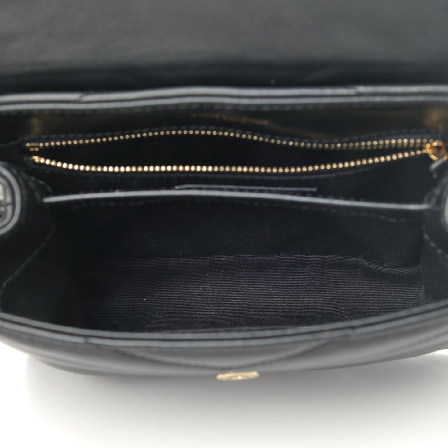 Calfskin Y Quilted Monogram Toy Loulou Crossbody Bag Black