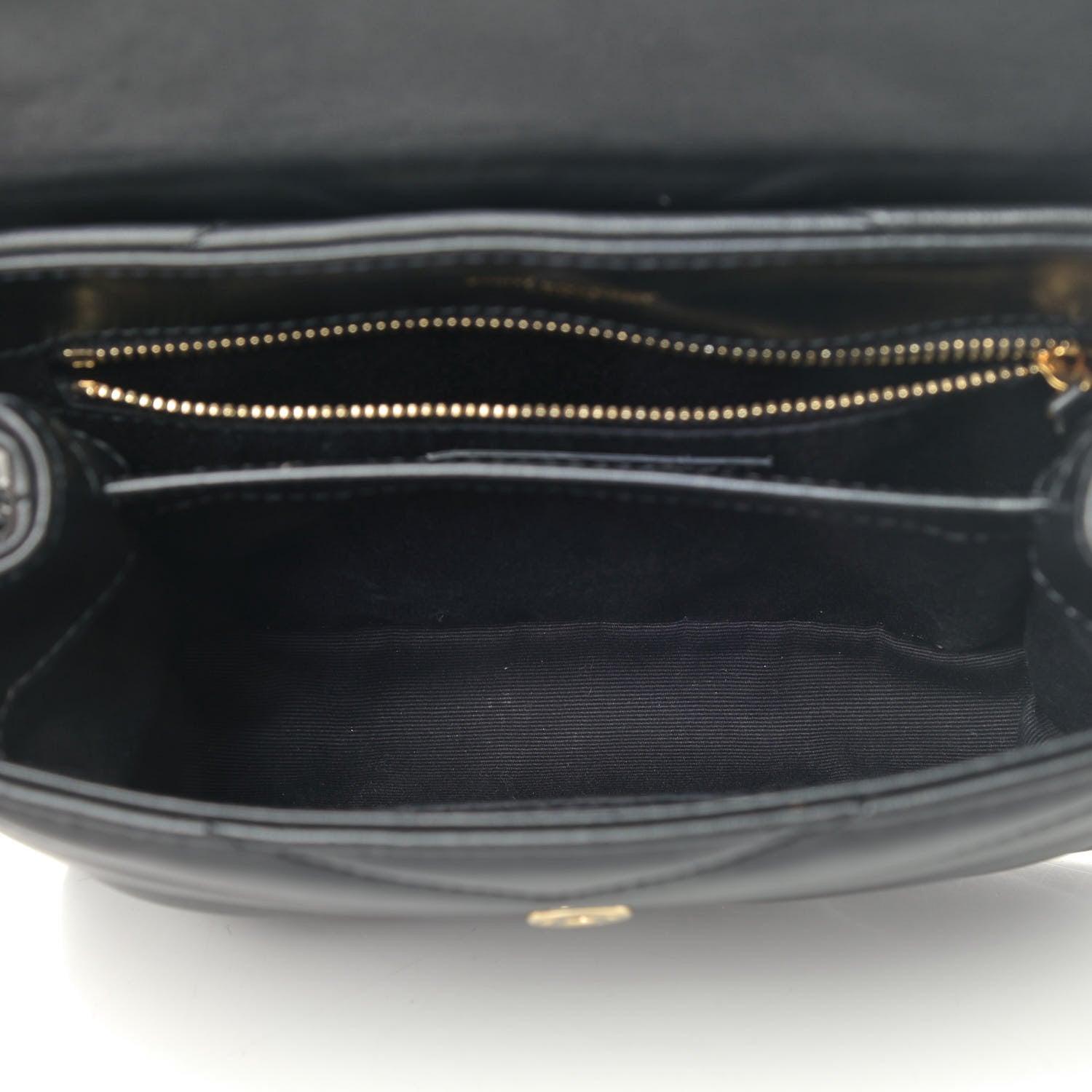 Saint Laurent Calfskin Y Quilted Monogram Toy Loulou Crossbody Bag Black 4 of 4