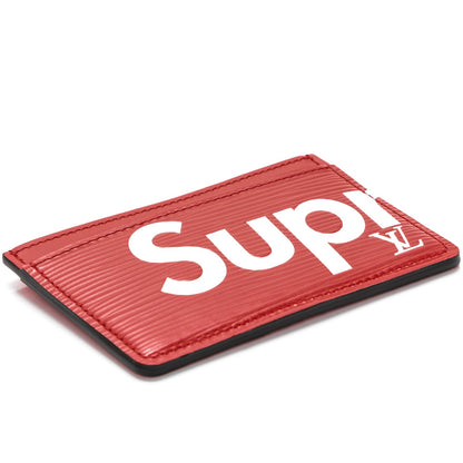 Louis Vuitton X SUPREME Epi Card Holder Red 4 of 7