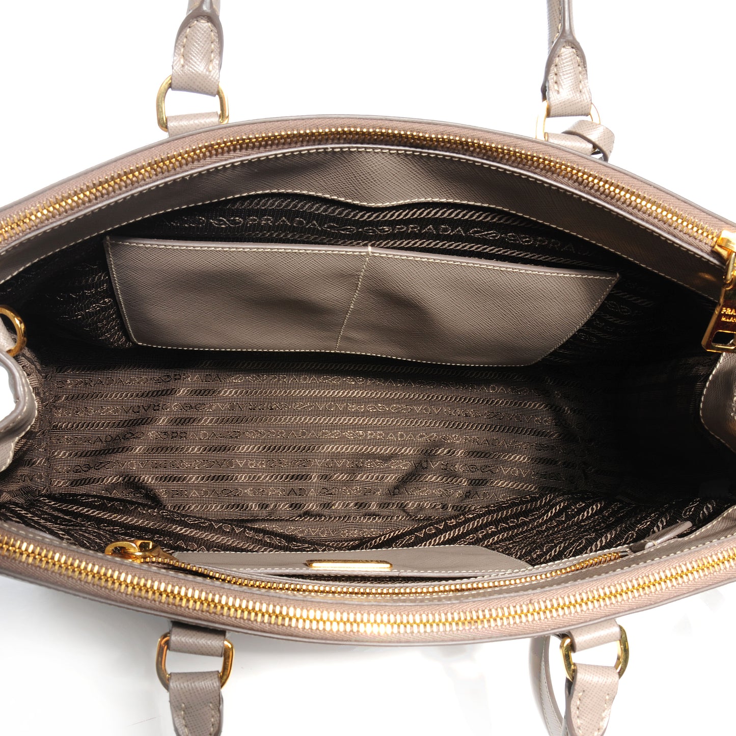 Saffiano Lux Medium Tote Argilla