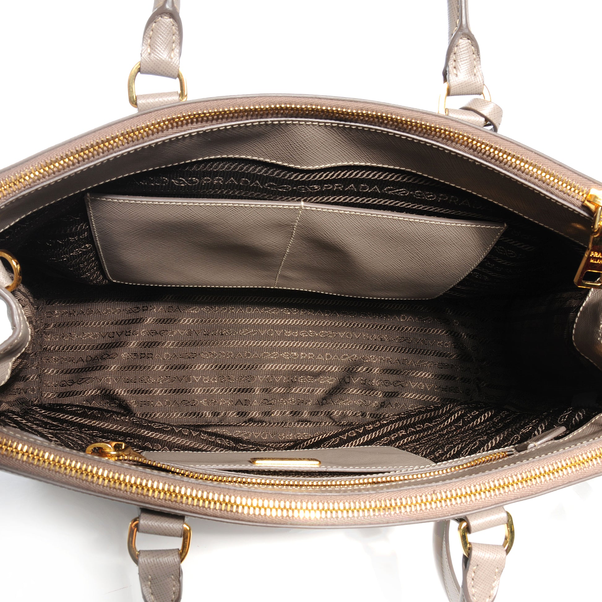 Prada Saffiano Lux Medium Tote Argilla 5 of 8