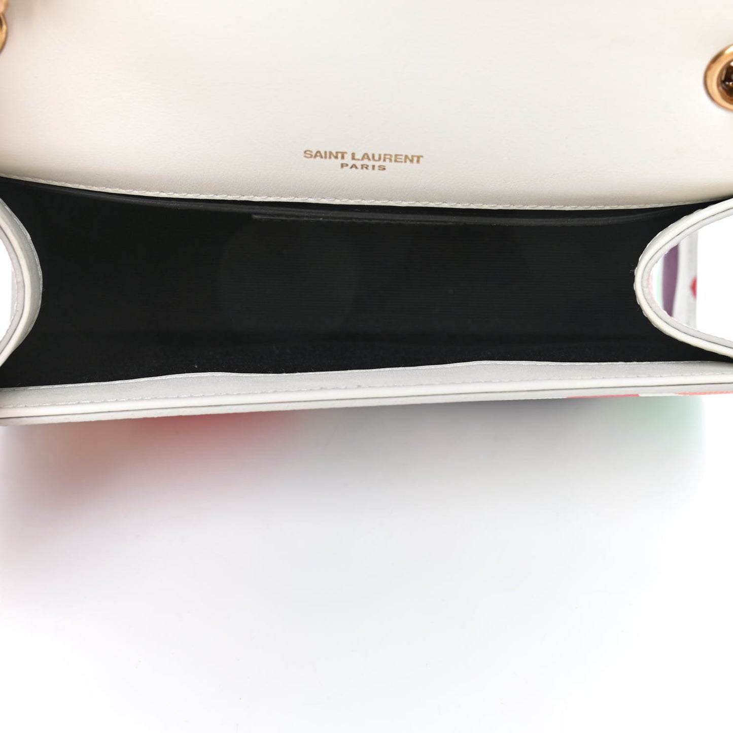 Grain De Poudre Small Classic Monogram Shapes Print Kate Satchel White
