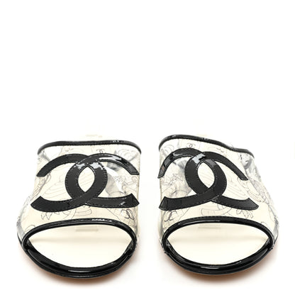 Chanel PVC Fantasy Patent CC Mules 38 Black 2 of 8