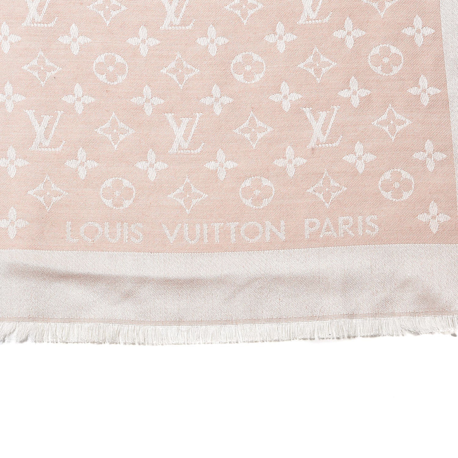 Louis Vuitton Silk Wool Monogram Shawl Rose 3 of 4