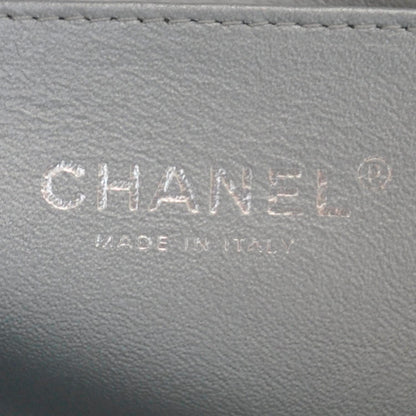 Chanel Lambskin Quilted Clutch Bag Silver 6 of 9