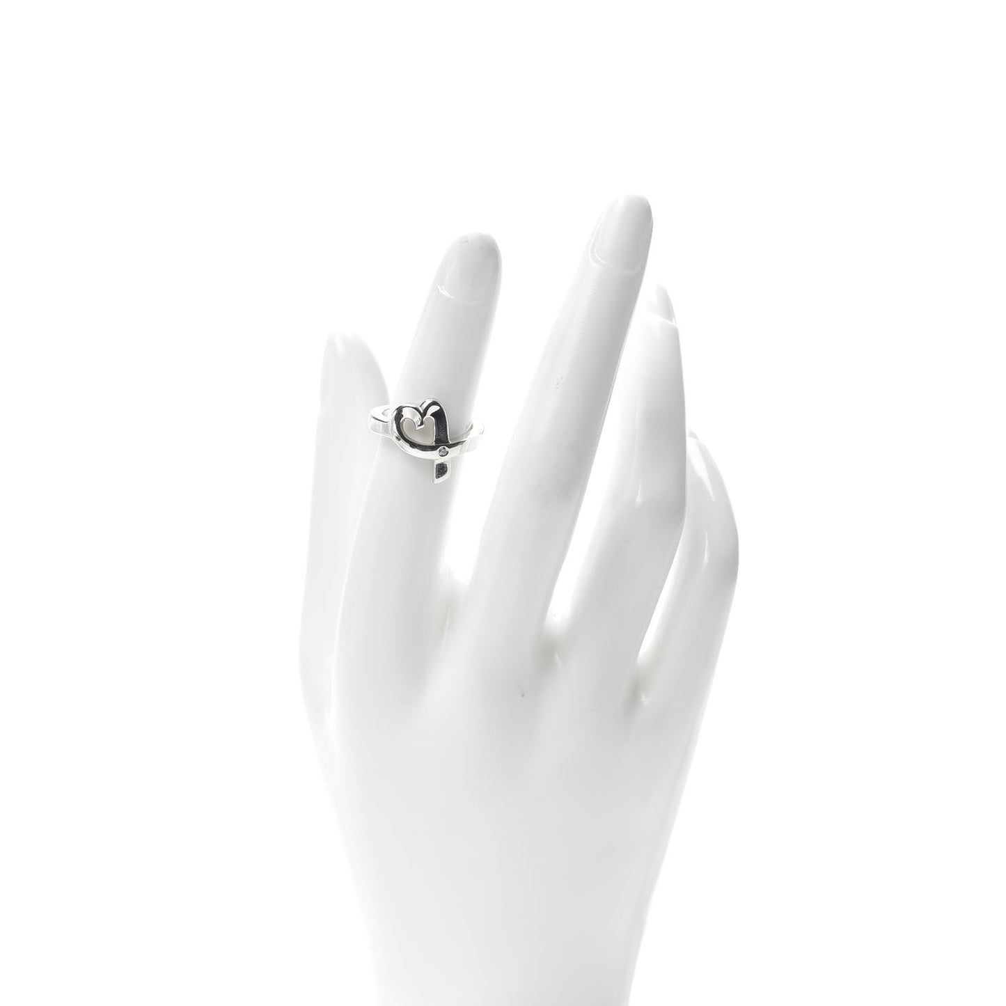 Sterling Silver Paloma Picasso Diamond Loving Heart Ring 49 4.75