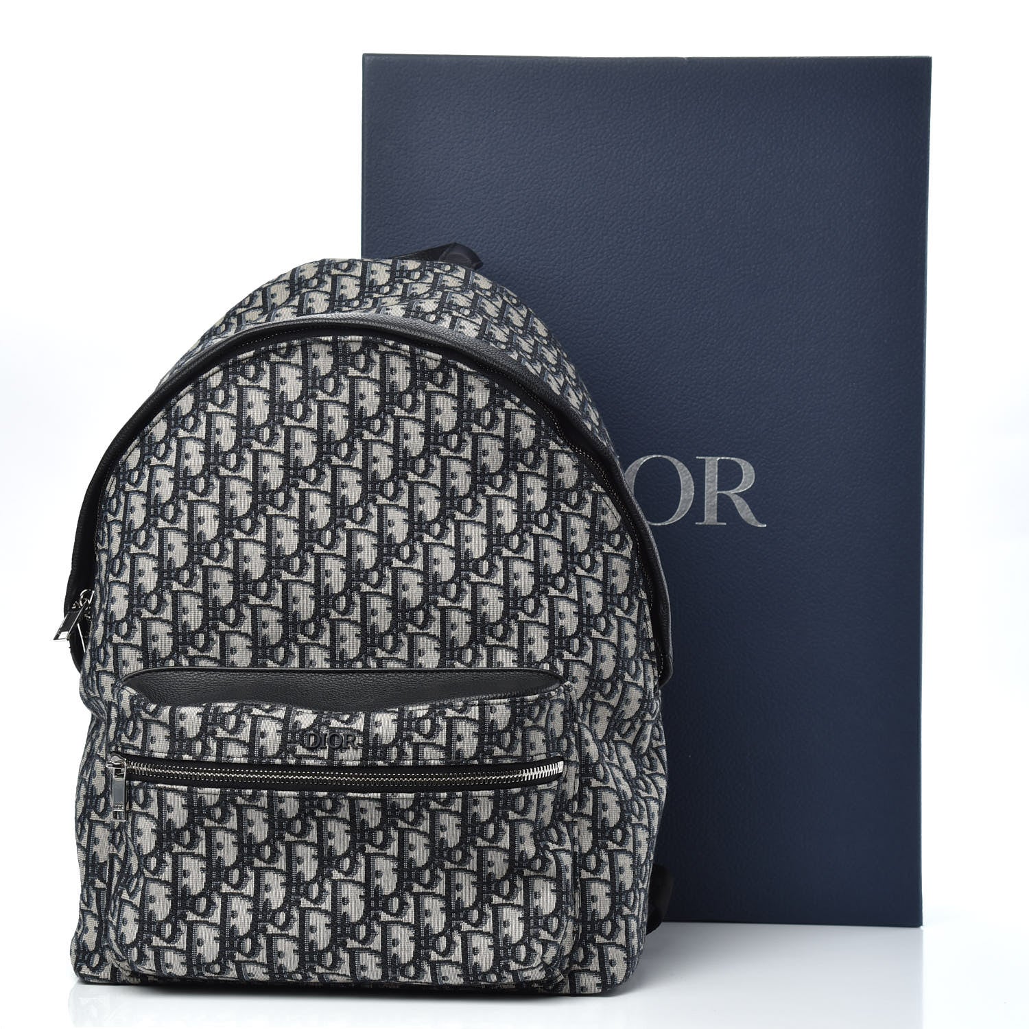 Christian Dior Oblique Calfskin Rider Backpack Beige Black 8 of 8