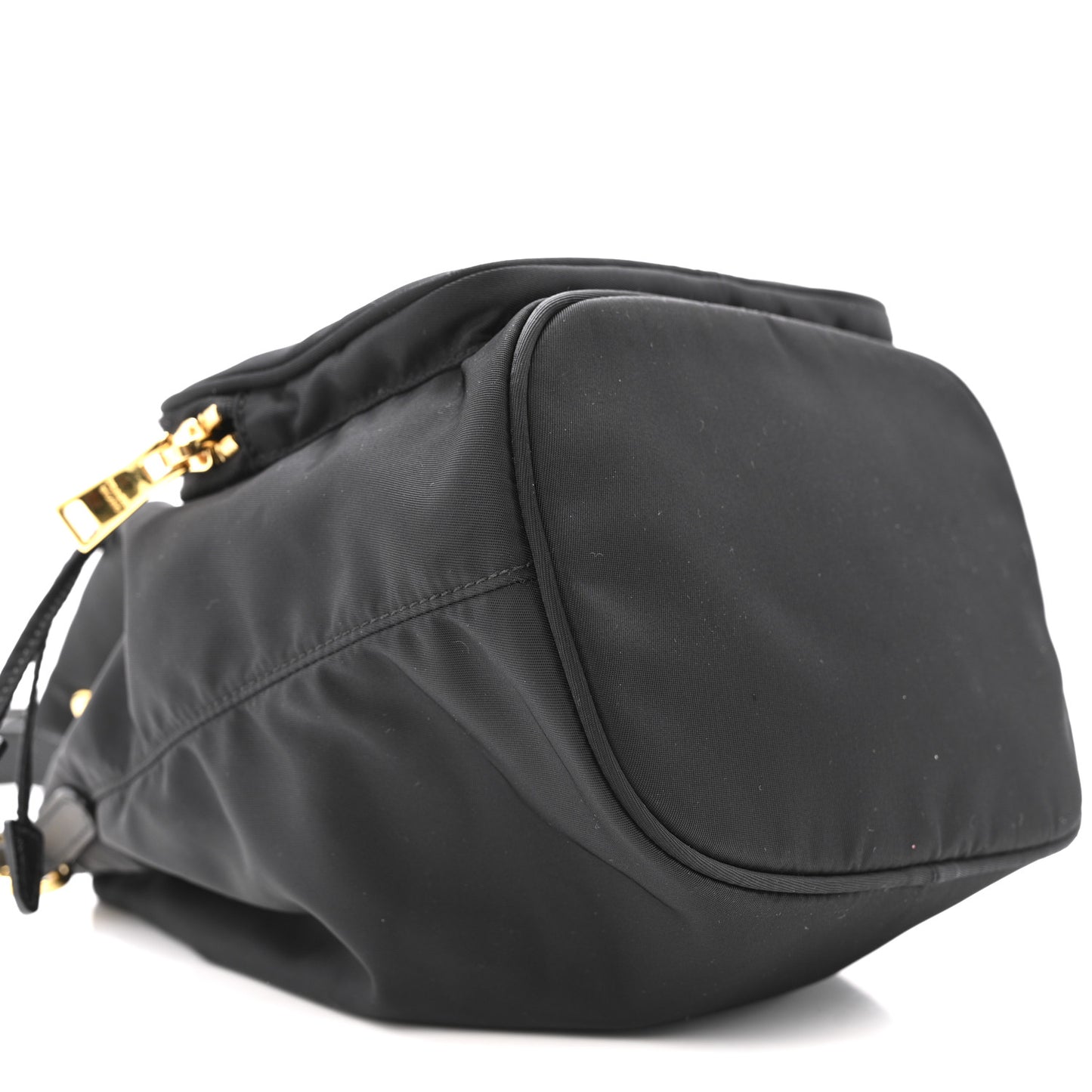 Re-Nylon Saffiano Duet Bucket Crossbody Bag Black