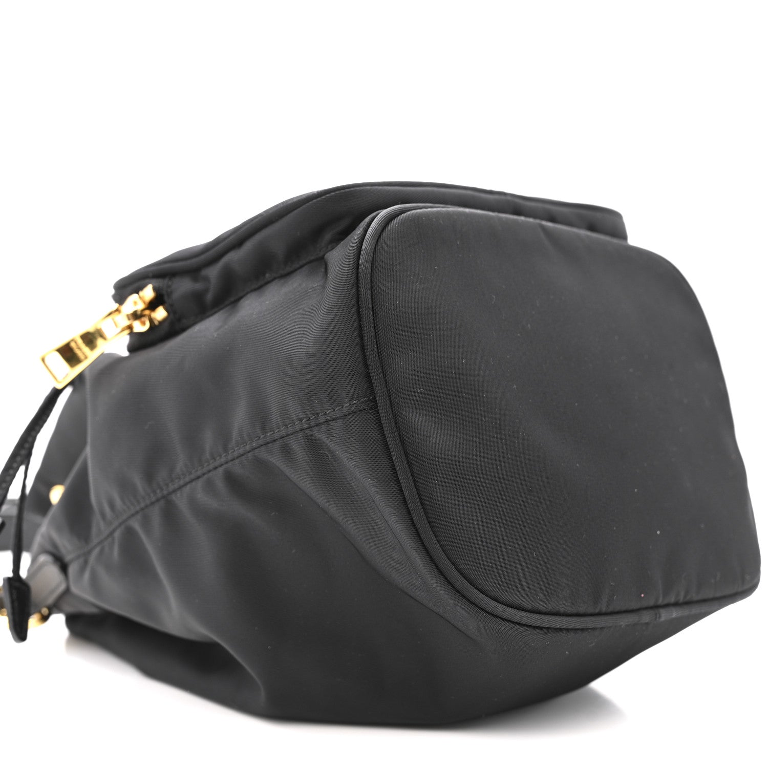 Prada Re-Nylon Saffiano Duet Bucket Crossbody Bag Black 9 of 13