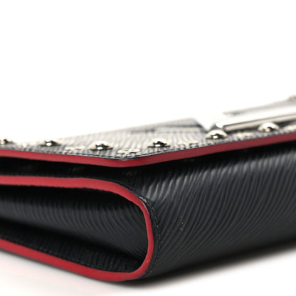 Louis Vuitton Epi Studded Twist Chain Wallet Black 8 of 9