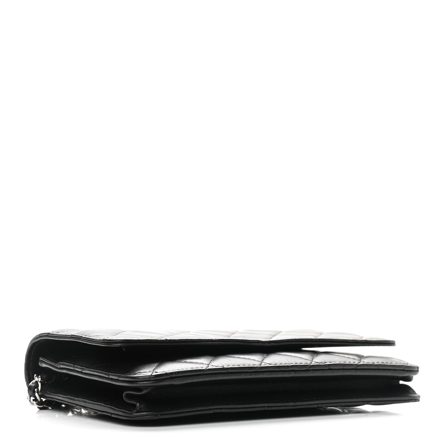 Chanel Lambskin Quilted Wallet On Chain WOC Black 4 of 11