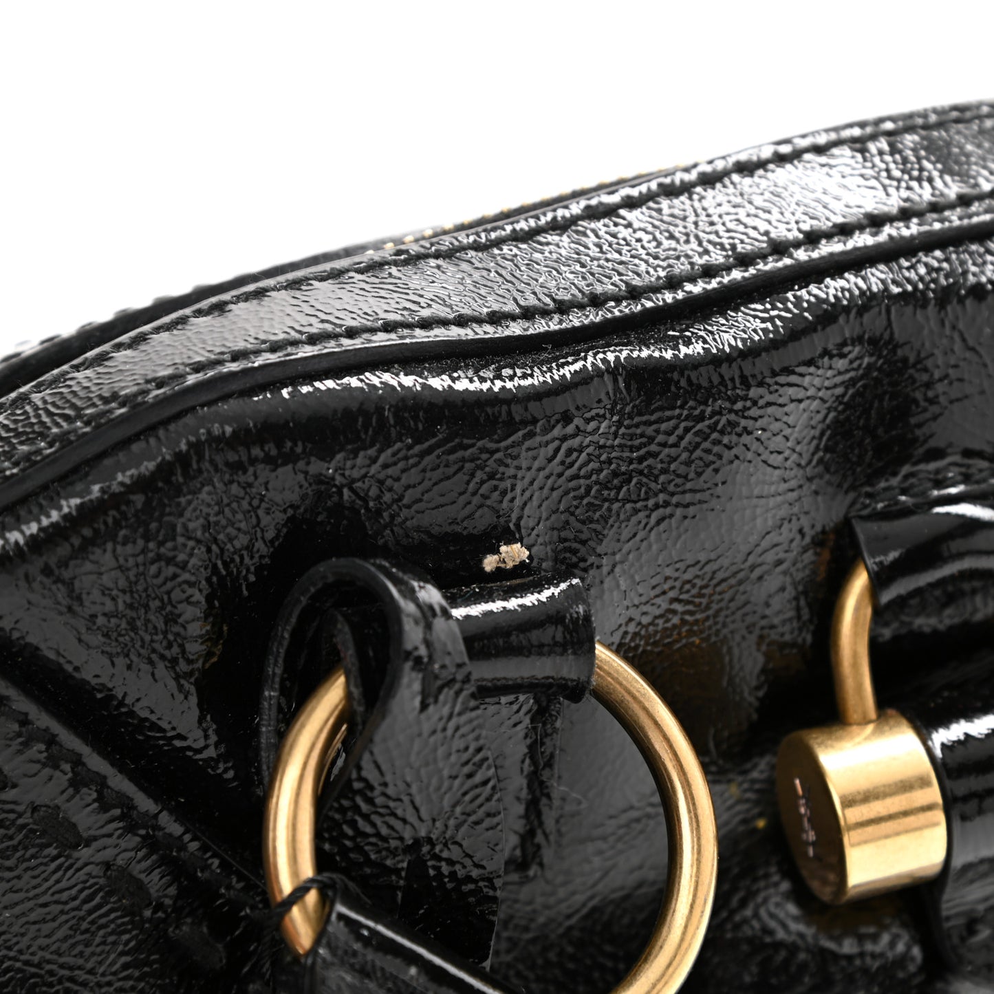 Textured Patent Calfskin Medium Muse Black