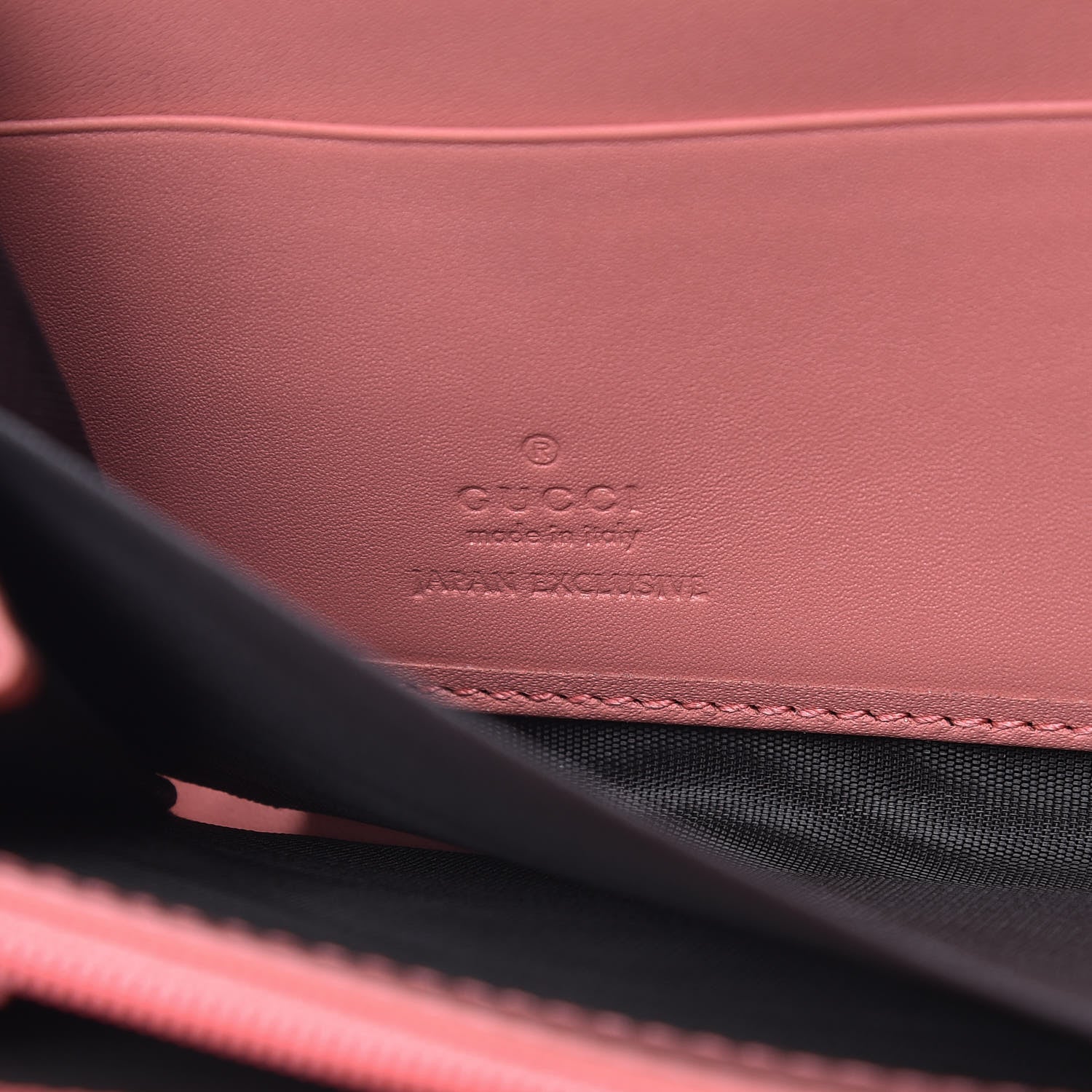 Gucci Lambskin GG Bow Zip Around Wallet Light Pink 6 of 11