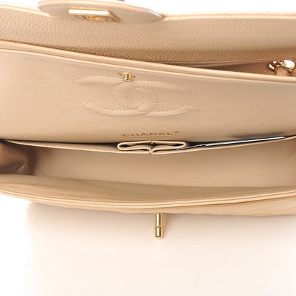 Chanel Caviar Quilted Medium Double Flap Beige Clair 5 of 8