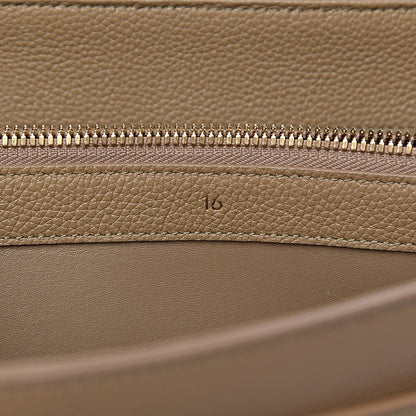 Celine Grained Calfskin Classique 16 Top Handle Bag Beige 7 of 11