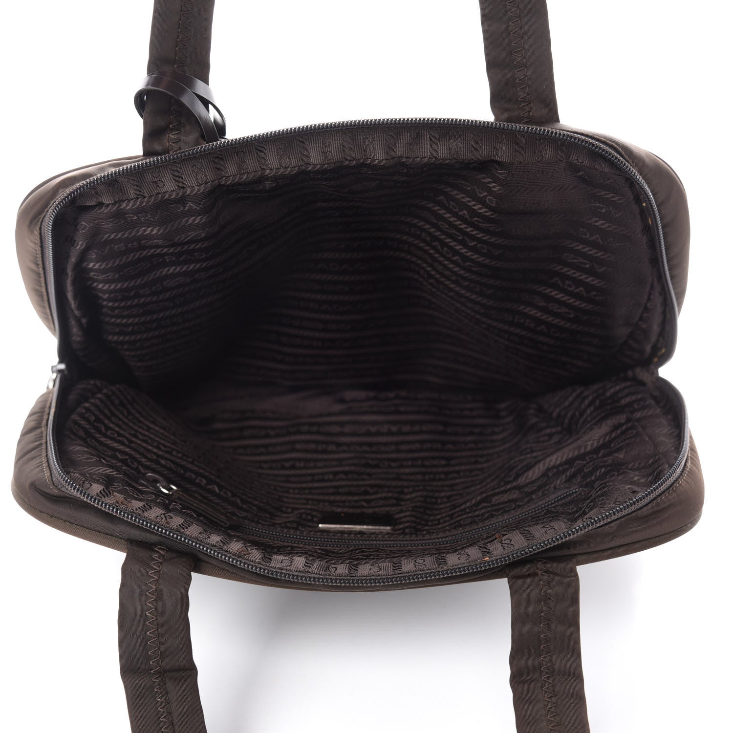 Prada Tessuto Nylon Tote Brown 5 of 11